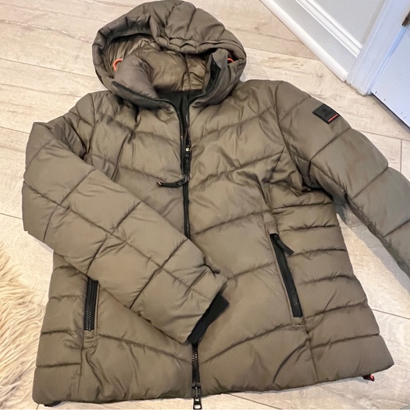 Bogner Fire+Ice Saelly Puffer Ski Jacket Women's Size US 12 Olive Green 600 Fill - Picture 4 of 12